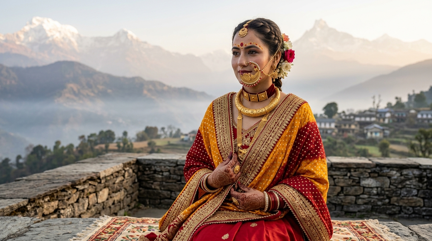 Uttarakhand mountain atelier background